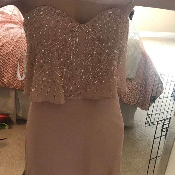 Adrianna Papell Bridesmaid Rose Gold (Dusty pink, Mauve) Sequin dress - Picture 5 of 5